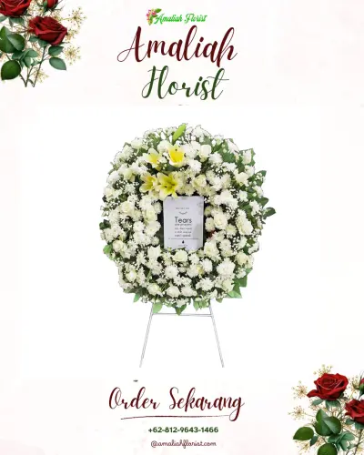Krans Bunga Duka Cita di Kemutuk